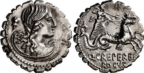 crepereia roman coin denarius